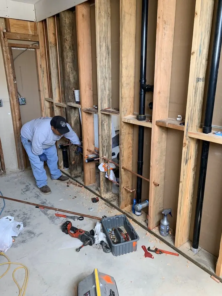 Commercial rough-in plumbing for Gas Line Repair in Woods Corners